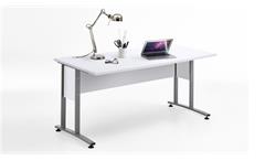 Schreibtisch Calvia 2 Computertisch weiß mit Metallkufen Arbeitszimmer Büro