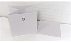 Faltbox 4er Set Flori 1 Korb Regal Aufbewahrungsbox in weiß
