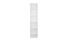 Regal Landwood Bücherregal Standregal in weiß mit 5 Fächern 50 cm Landhausstil