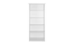 Regal Landwood Bücherregal Standregal in weiß mit 5 Fächern 80 cm Landhausstil