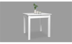 Esstisch Coburg Tisch Küchentisch Esszimmertisch weiß ausziehbar 80-120x80 cm