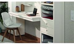 Büroregal Schreibtischkombi TORO 40 weiß Hochglanz lackiert 212,8 x 221,3 cm