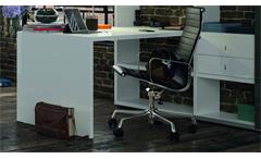 Büro Set Schreibtischkombination Toro 44 weiß Hochglanz lackiert 212,8 x 185,0cm