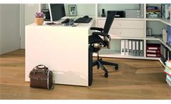 Büro Set Eckregal Schreibtischkombination Toro 49 System weiß matt lackiert