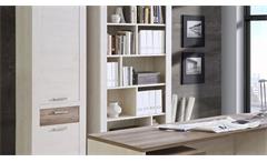 Arbeitszimmer Duros Büro Set Home Office 5-teilig Pinie weiß und Eiche