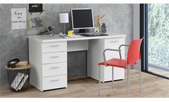 Schreibtisch MT926 Computertisch Jugendzimmer Kinderzimmertisch in weiß matt 145x60