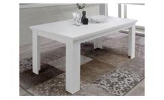 Esstisch Landhaus Esszimmer Tisch Encanto ausziehbar in Pinie weiß 160-205 cm