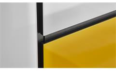 Highboard Ideeus Sideboard Kommode Schrank in schwarz und Glas weiß rot gelb 120