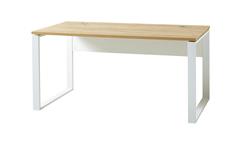 Büro-Set 4-teilig Komplettset Lioni Büromöbel in Weiß Navarra-Eiche Dekor