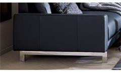 Hülsta-Sofa Sofabank 450 2-Sitzer Couch Einzelsofa in Echtleder schwarz  208 cm