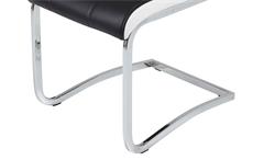 Schwingstuhl Tabea 4er Set Freischwinger Stuhl in schwarz und weiß mit Griff