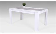 Esstisch Lilo Tisch Küchentisch Weiss Beton 140x80 cm