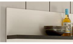 Wandregal Sherwood Wandgestell Küche in Pinie weiß mit Ablageboden 160cm