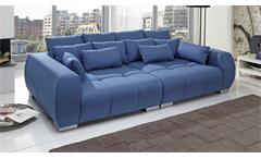 XXL Sofa Big Sofa Couch Escape in Sun 85 blau inkl. 12 Kissen 276x145 cm