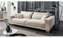 Bigsofa Megasofa Lounge Sofa Couch 3-Sitzer Play Cord creme mit Kissen 286 cm