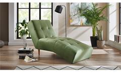 Relaxliege CORA Polsterliege Stoff Samtoptik grün 72x165 cm