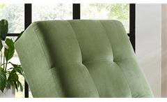 Relaxliege Polsterliege Einzelliege Liege Cora Stoff Samtoptik grün 72x165 cm