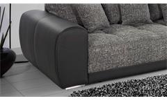 Bigsofa Megasofa XXL Sofa Moldau Couch schwarz und grau mit Federkern und Kissen
