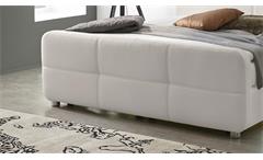 Boxspringbett Gina Bett für Schlafzimmer in weiß mit Topper und LED 180x200