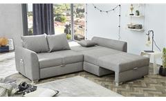 Wohnlandschaft Boomer Ecksofa Sofa Polstermöbel in grau mit Bettfunktion 236x160