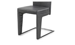 Schwingstuhl 2er Set Stuhl Esszimmerstuhl Freischwinger Haltern in vintage grau