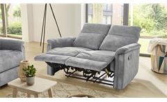 Sofa Amrum Sessel Relaxsessel Polstermöbel 2-Sitzer mit Funktion Vintage grau