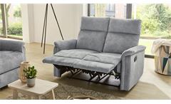 Sofa Amrum Sessel Relaxsessel Polstermöbel 2-Sitzer mit Funktion Vintage grau