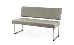 Tischgruppe Carlos Keras Turin Bank Stuhl Esstisch Vintage grau weiß Hochglanz