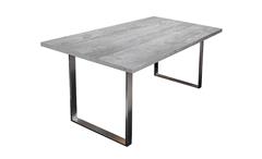 Esstisch STEEL Tisch in Betongrau mit Stahlfuß 180x90 cm