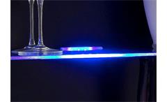 LED Glaskantenbeleuchtung inkl. Schalter 4er Set in blau