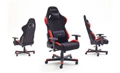 Schreibtischstuhl DX RACER 1 Bürostuhl Game Chair in schwarz und rot