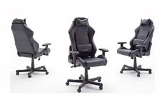 Schreibtischstuhl DX RACER 3 Bürostuhl Game Chair in Lederlook schwarz