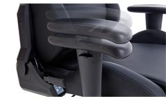 Schreibtischstuhl DX RACER 3 Bürostuhl Game Chair in Lederlook schwarz
