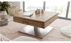 Couchtisch Monrovia Beistelltisch Wohnzimmer Tisch in Asteiche drehbar 75x75 cm