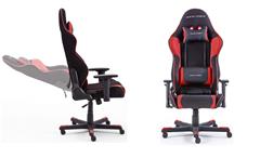 Game Chair Schreibtischstuhl DX RACER R1 Bürostuhl schwarz rot