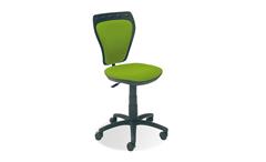 Drehstuhl Ministyle Bürostuhl Stoff grün Rückenlehne und Sitztiefe verstellbar