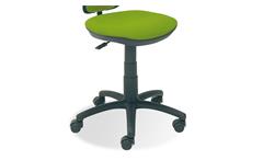 Drehstuhl Ministyle Bürostuhl Stoff grün Rückenlehne und Sitztiefe verstellbar