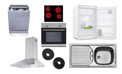 Einbaugeräteset 4 Küchen Elektrogeräte 7-teiliges Geräteset inkl. Geschirrspüler