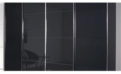 Schwebetürenschrank Syncrono Kleiderschrank grau metallic Glas basalt 271 cm