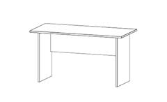 Schreibtisch MANJA Weiß B 140 cm