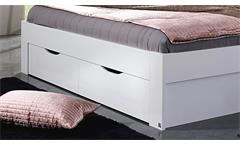 Futonbett Flexx Bett Bettgestell Doppelbett in weiß inkl. Schubkasten 180x200 cm