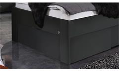 Futonbett Flexx Bett Bettgestell grau-metallic mit Schubkasten 90x200 cm