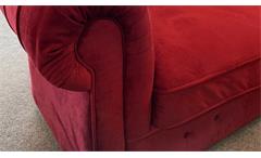 2-Sitzer Sofa Couch Chesterfield Wohnzimmer Couchgarnitur in Samt rot 156 cm
