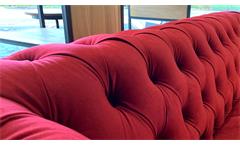 3-Sitzer Sofa Couch Chesterfield Wohnzimmer Couchgarnitur in Samt rot 198 cm