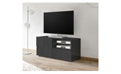 TV-Board Dama 1 Lowboard Unterschrank anthrazit Hochglanz Lack 3D Optik 121 cm