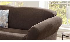 Sofa Gotland 2-Sitzer 2er Couch in Stoff espresso braun inkl. Federkern 163 cm