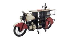 Bar Bike Motorrad Bartheke Hausbar Konsole 215 cm Metall Mango massiv rollbar