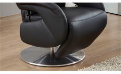 Drehsessel Sessel Relaxsessel Fernsehsessel Adair Style in Echtleder schwarz