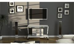 Multi Rack Z-Line TV-Rack in weiß mit Metallrahmen und Sicherheitsglasscheibe