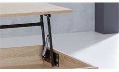 Couchtisch Universal Tisch Eiche Sägerau mit Funktion Beistelltisch Wohnzimmer
